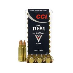 CCI 17 HMR 20 GR FMJ 50 RDS (0055)          ($4.99 Shipping on orders $200-$2000!)