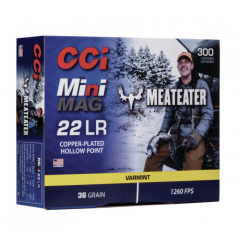 CCI 22 LR 36gr Mini Mag Meateater 300rds (0962ME)         ($4.99 Shipping on orders $200-$2000!)