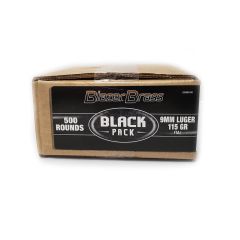 Blazer Brass 9mm 115 Gr. FMJ 500rd BLACK PACK BULK (5200BF500)            