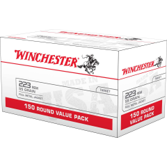 Winchester 223 Rem 55 gr Full Metal Jacket (FMJ) 150ct (W223150) ($2.99 Shipping on orders $250-$2000)