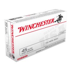 Winchester USA Ammunition 45 ACP 230gr FMJ 50/bx (Q4170)>   (FREE Shipping on orders $200-$2000!)