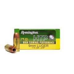 Remington HTP 9 MM 115 GR JHP 20 ROUNDS (RTP9MM1A)   (FREE Shipping on orders $200-$2000!)