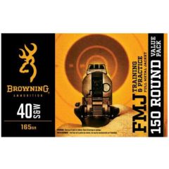 Browning 40 S&W 165 Gr FMJ 150 Rounds (B191800405)        