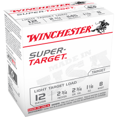 Winchester Super Target 12 Gauge, 2-3/4" #8 (TRGT128)