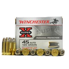 Winchester 45 AUTO 185 GR JHP Silver Tip 20 RDS (X45ASHP2)             