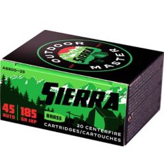 Sierra Outdoor Master 45 Auto 185gr JHP (A8800-29)  (Clearance Sale!) 
