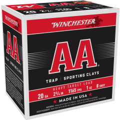 Winchester AA Heavy Target Load 20 GA 2-3/4" 1 OZ #8 SHOT 25 ROUNDS (AAH208)         