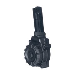 PRO MAG 30 Rd Black Polymer Drum (DRM-A27), Fits Glock Model 17 & 19 9mm                                        