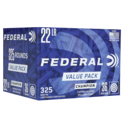 Federal Champion 22 LR 36gr Copper Plated Hollow Point (CPHP) 325ct (725)             