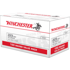 Winchester 223 Rem 55 gr Full Metal Jacket FMJ) 150ct (W223150)                             