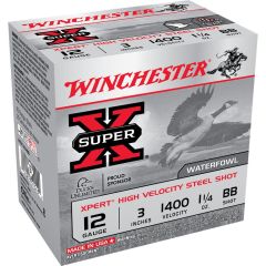 Winchester XPERT 12 GA 3 INCH High Velocity Steel BB Shot 25 RDS (WEX123HBB)                                     