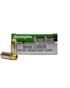 Remington Golden Saber 9 MM 124 GR BJHP 20 ROUNDS (28935)     