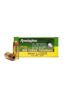 Remington HTP 9 MM 115 GR JHP 20 ROUNDS (28288)    