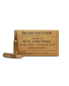 Winchester 7.62x51mm 175gr BTHP Sierra Matchking 20 RDS (SGM118LRW)            
